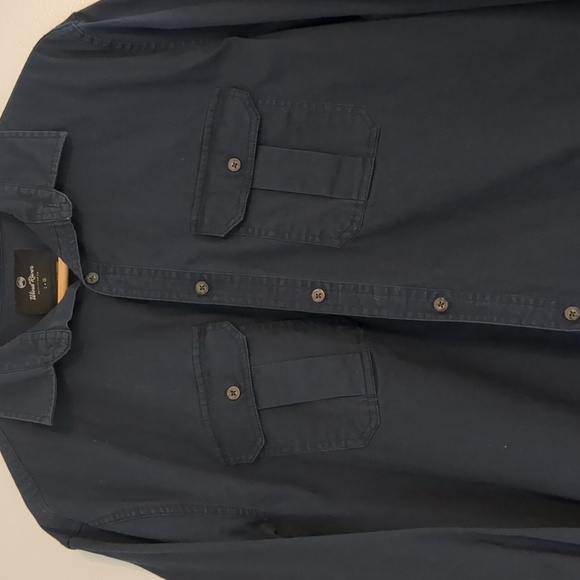 Wind River Shirt Mens Large Cotton Canvas Button Short Sleeve Gorpcore Workwear - Picture 2 of 8